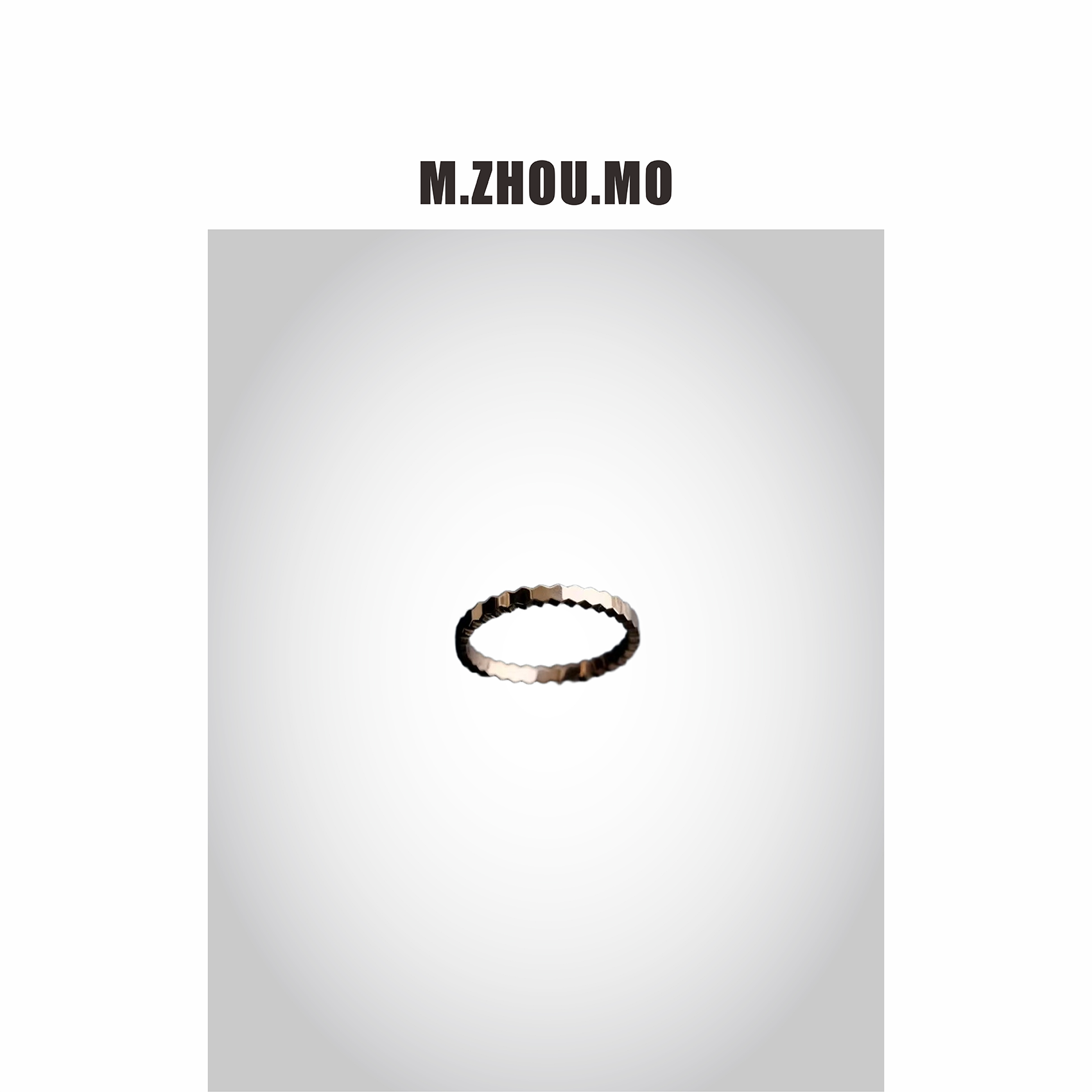 铜合金戒指 M.ZHOU.MO 「  蜂巢菱形戒指 」 极简小众闭口戒指