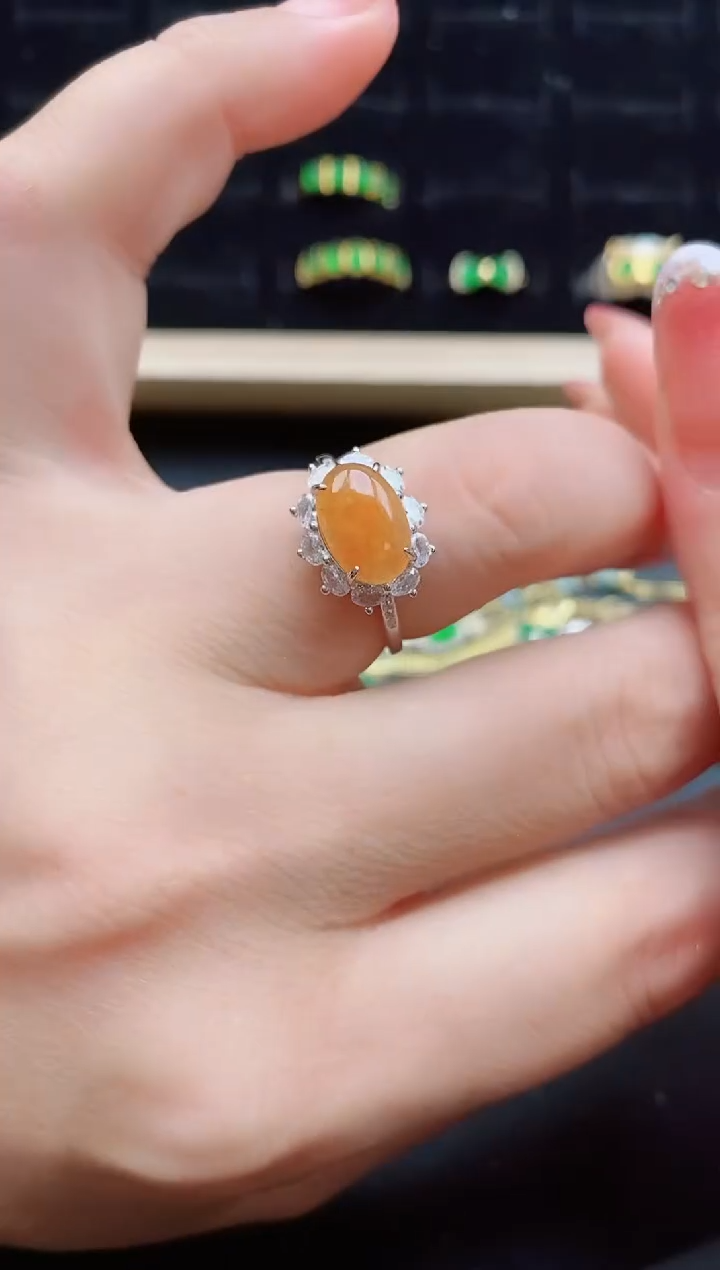 【闪购商品】翡翠戒指银S925镶嵌12121