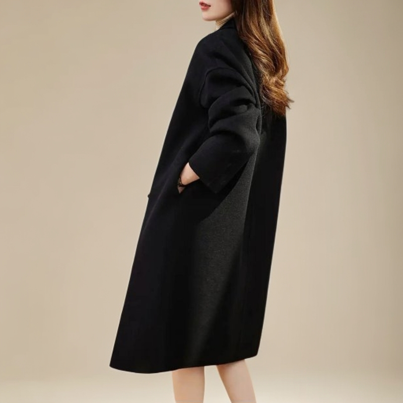 B401-B500洋气毛呢外套宽松中长款外套显瘦
