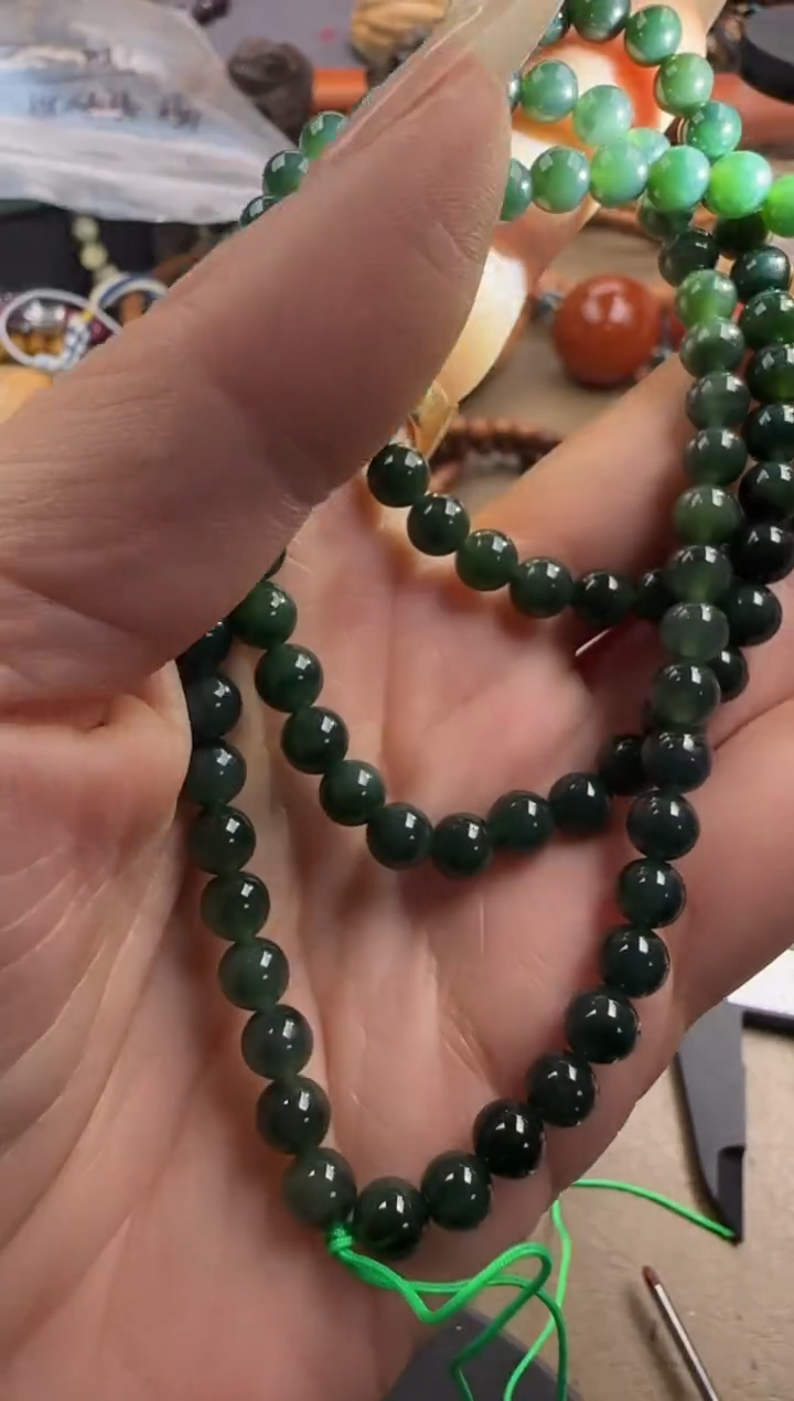 【闪购商品】和田玉（碧玉）手串未镶嵌碧玉手串