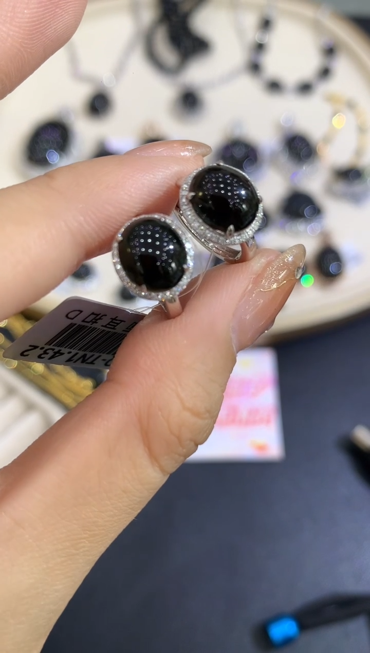 18K金镶嵌翡翠耳饰耳饰A286|5980