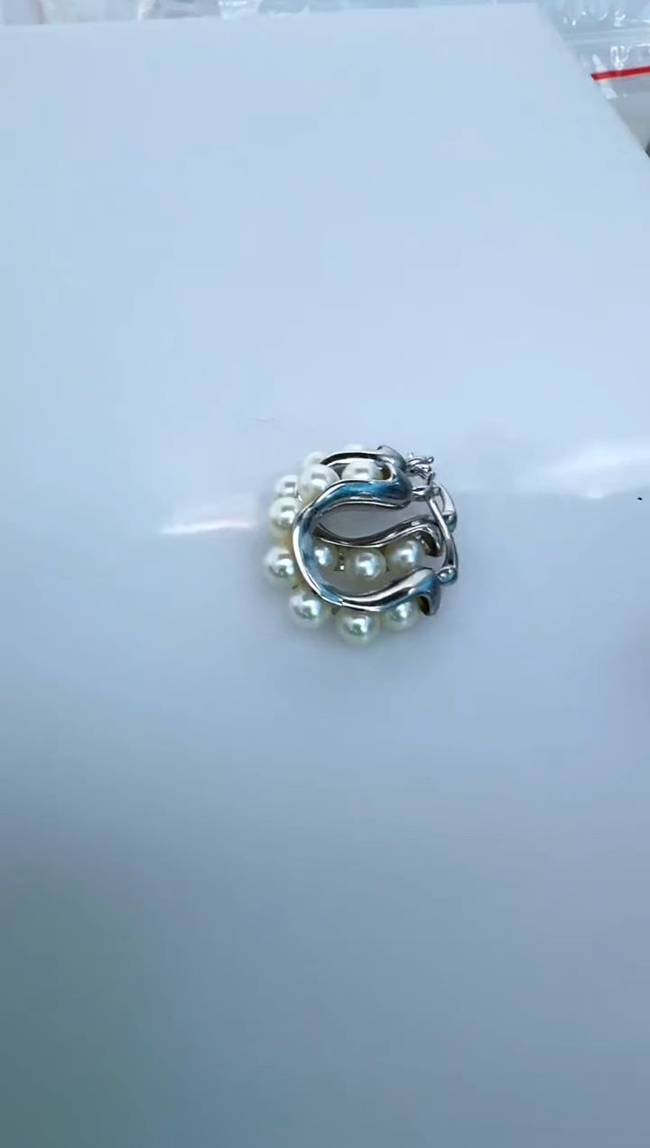 【闪购商品】海水珍珠耳饰银S925镶嵌耳扣