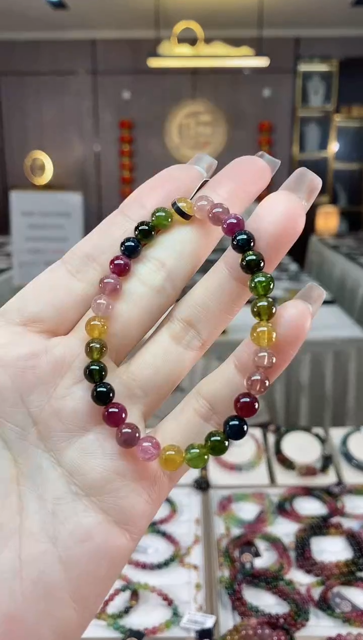 【闪购商品】碧玺单圈手串6mm+未镶嵌一物一证dan