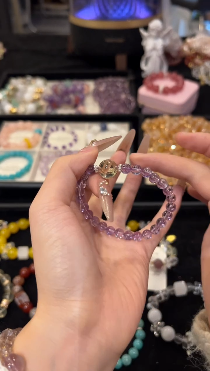 未镶嵌手串水晶紫水手串