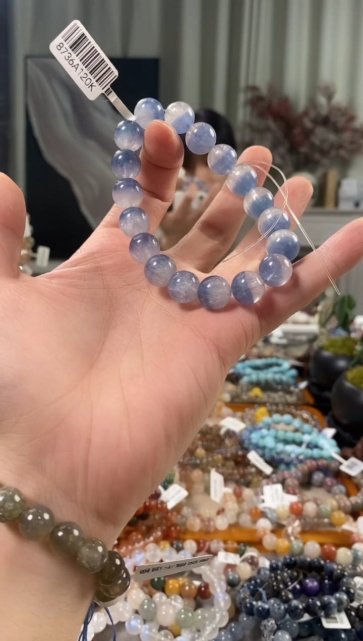 未镶嵌手链水晶蓝萤半盆