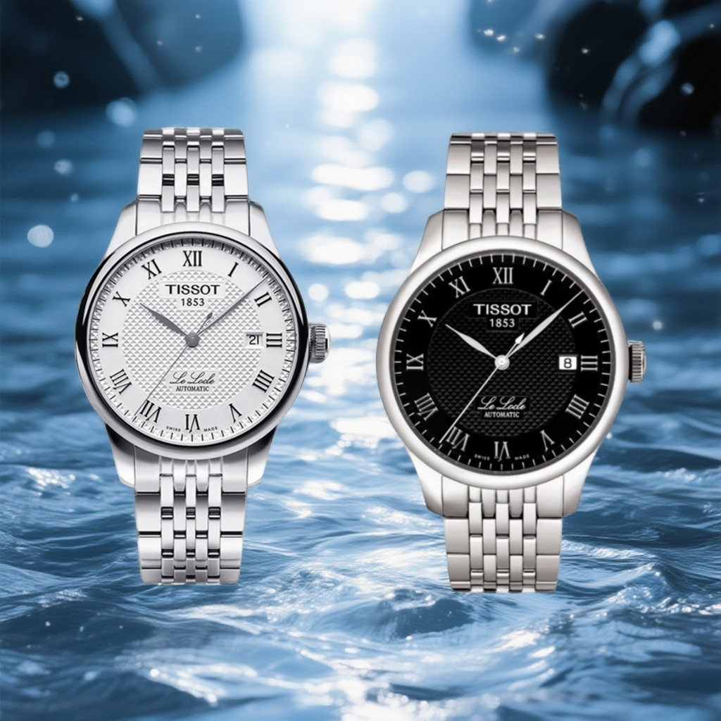 99新 Tissot/天梭 全套力洛克T41/39.3MM机械/黑/经典白男表/2824