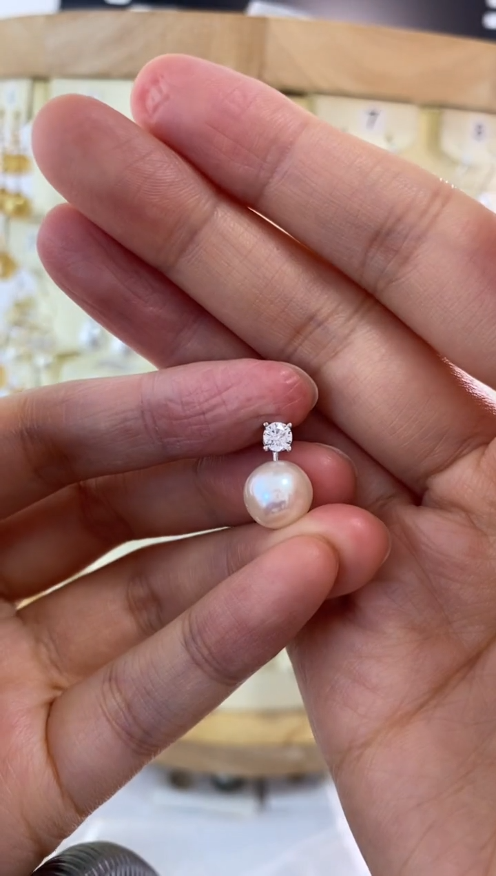 吊坠(赠链)银S925镶嵌淡水珍珠9-10