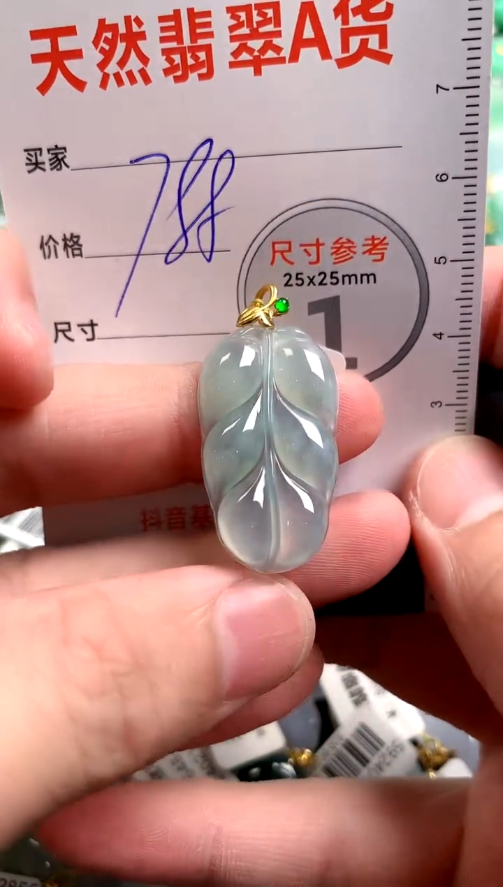 【闪购商品】翡翠颈饰18K金镶嵌0480755445