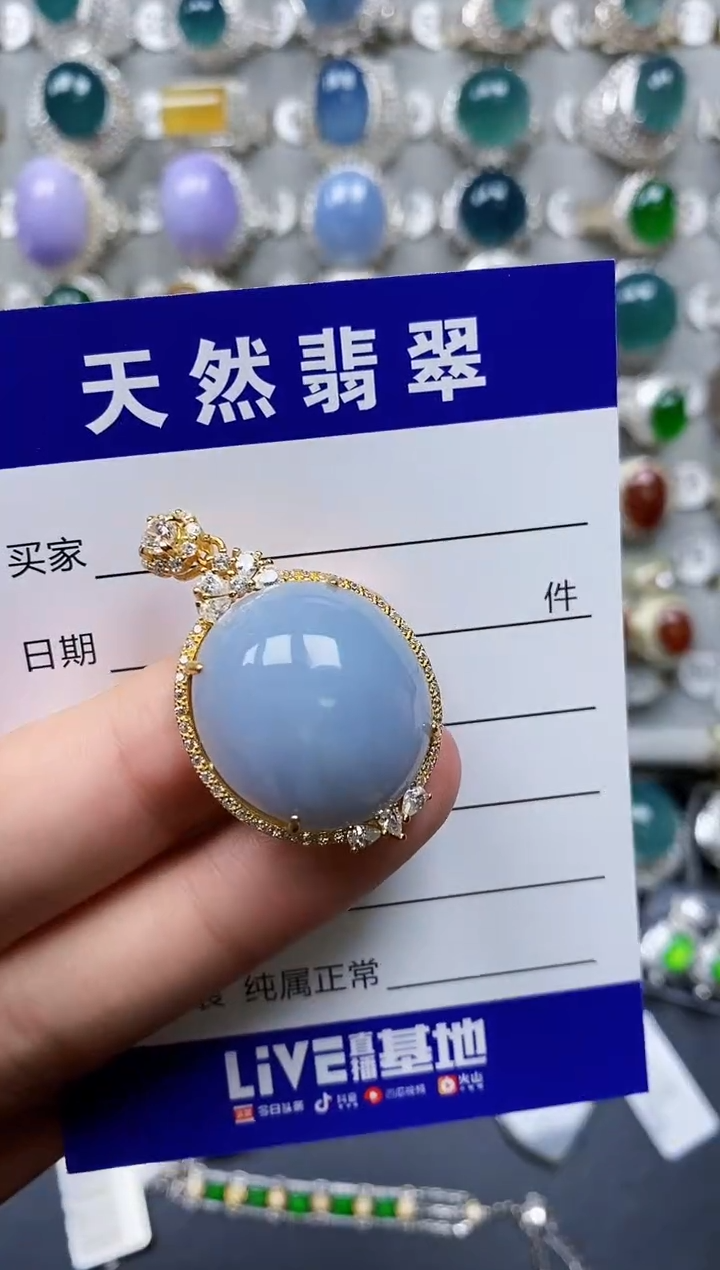 【闪购商品】翡翠颈饰银S925镶嵌0050