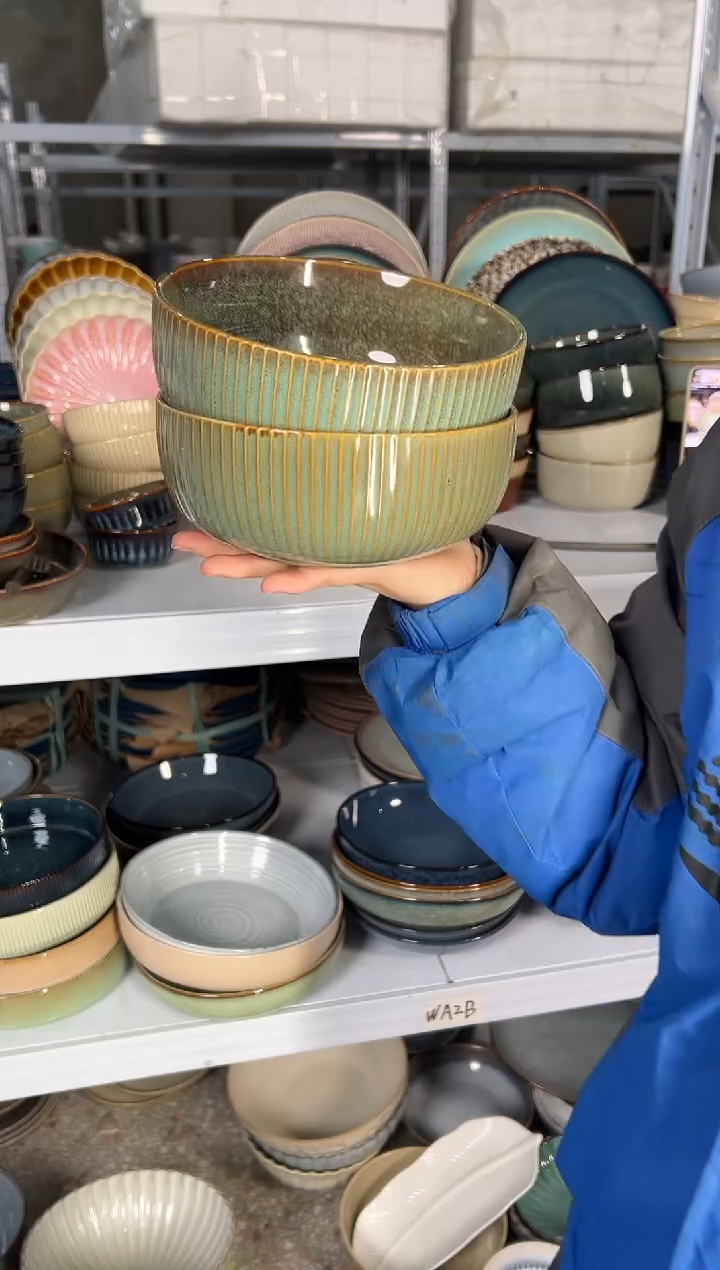 陶瓷外贸尾货瑕疵满20包邮X2 面碗重瑕