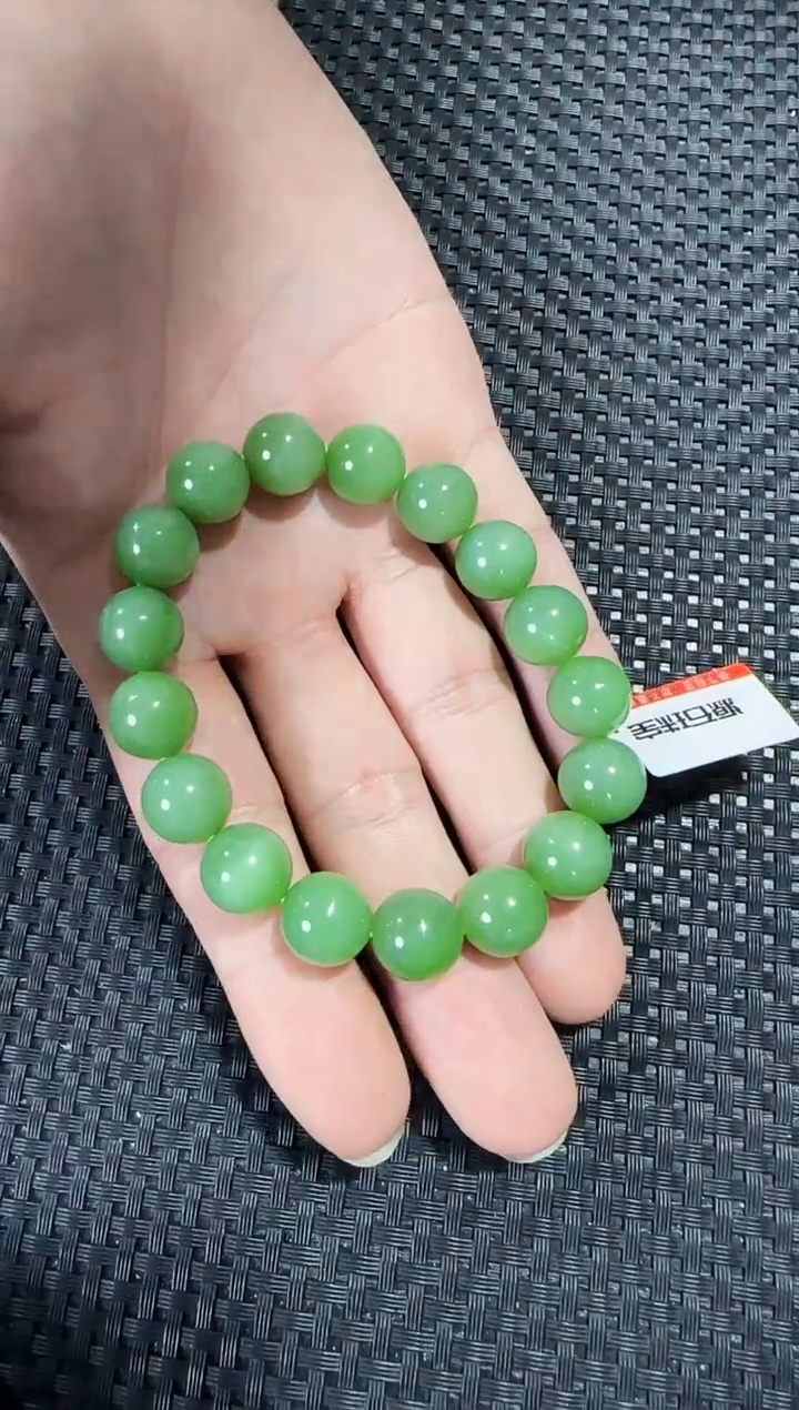 【闪购商品】和田玉（碧玉）手串未镶嵌约12mm