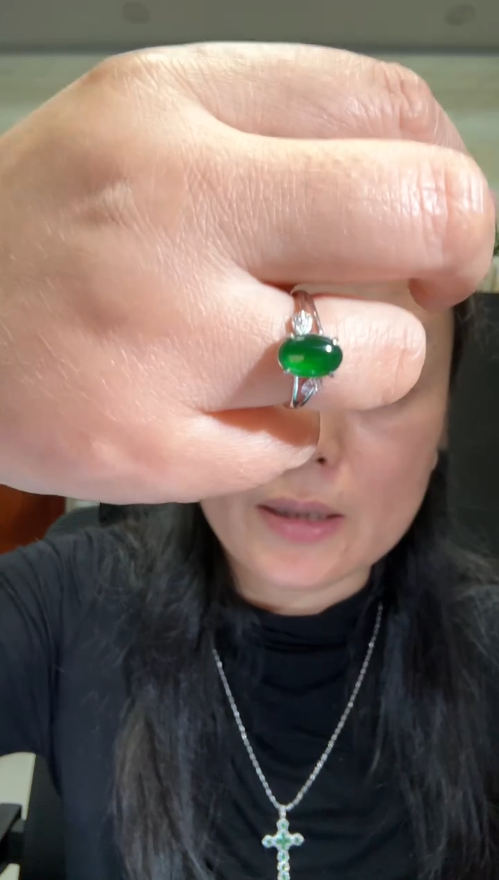 颈饰银S925镶嵌翡翠00006187