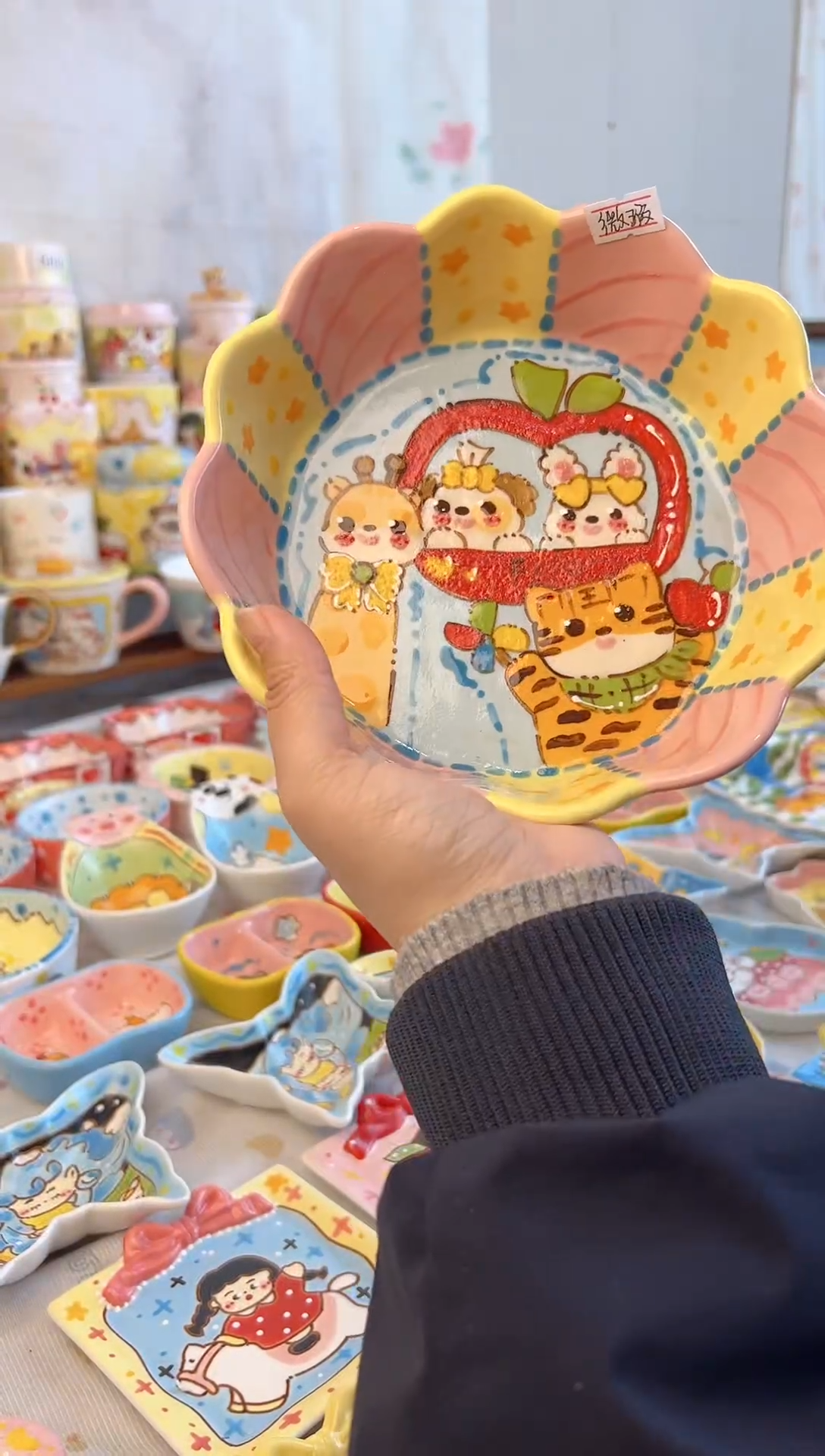 摆件陶景德镇陶瓷手绘微瑕