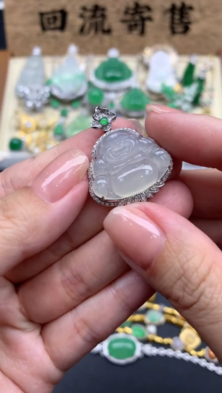 【闪购商品】翡翠颈饰18K金镶嵌350-中国好珍宝