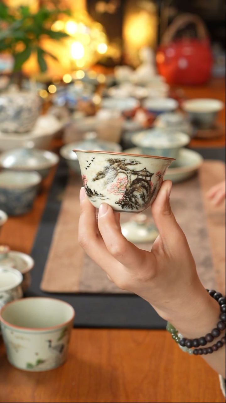 【闪购商品】山水盖碗山水盖碗