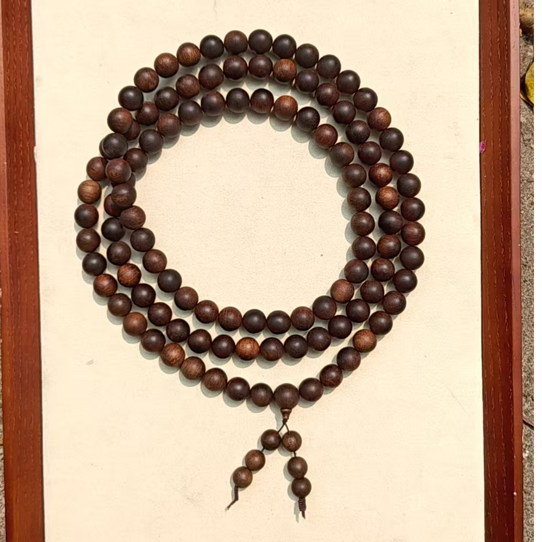 ZJX1G沉香朝珠108颗1.4CM（多样性发货）