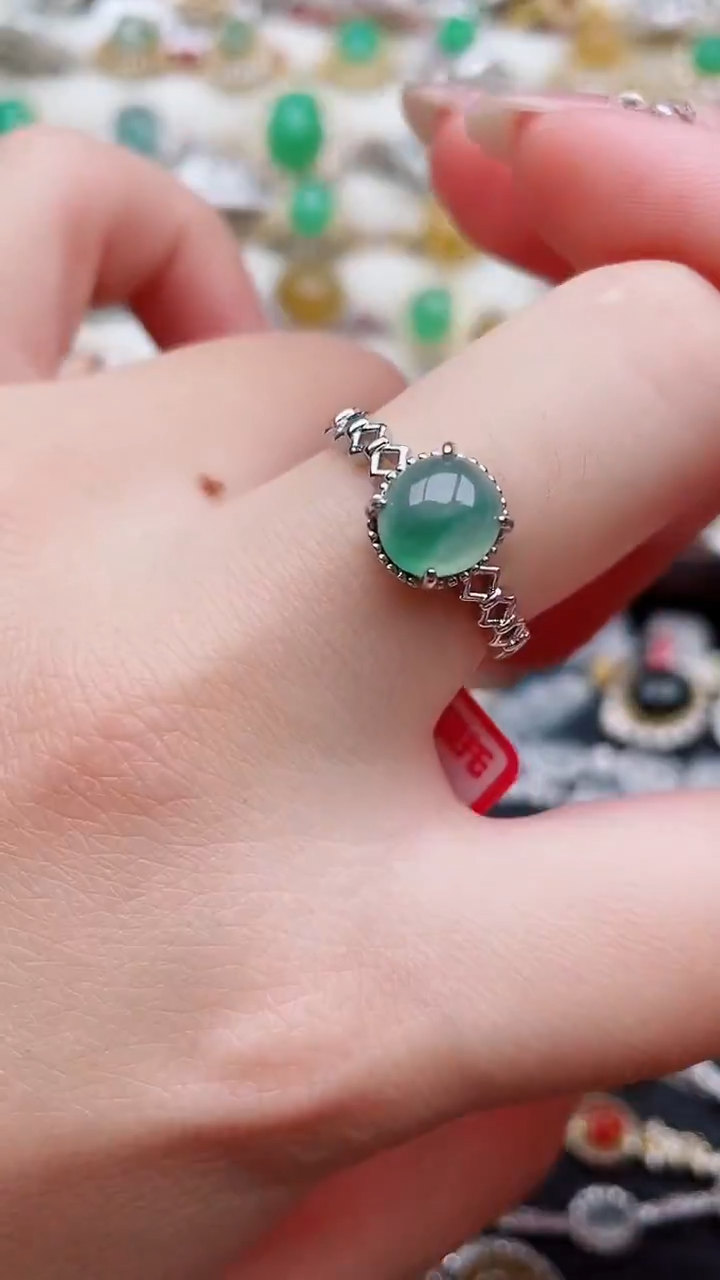 银S925镶嵌戒指翡翠26