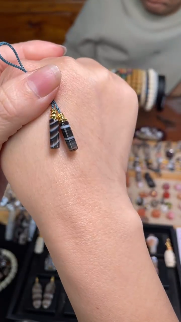 【闪购商品】玛瑙/玉髓颈饰未镶嵌玛瑙饰品一对9