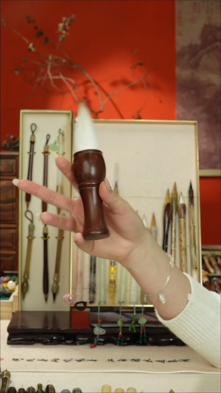 114号闪孤品高货毛笔链接 清水试笔 蘸墨不退