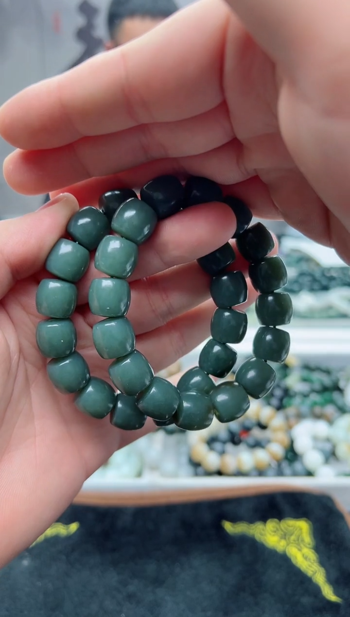未镶嵌和田玉手串且末蓝14拍一发一，多样性发货