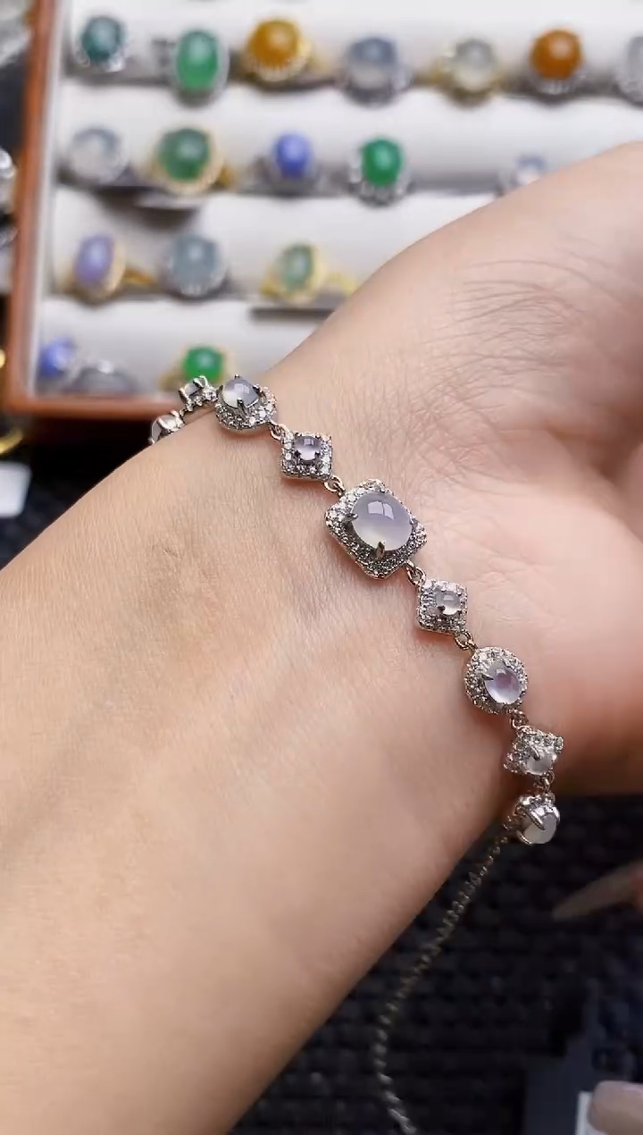 银S925镶嵌戒指翡翠6832