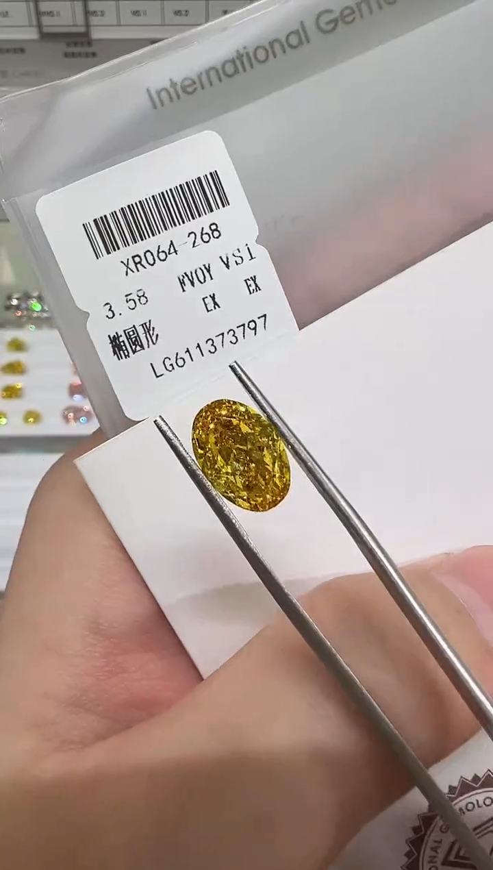 【闪购商品】实验室培育钻石裸石未镶嵌@3.58 ct 先鉴赏，再定制！