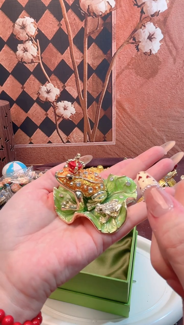 锌合金珐琅首饰盒默认微瑕拆盒不退～青蛙娃子