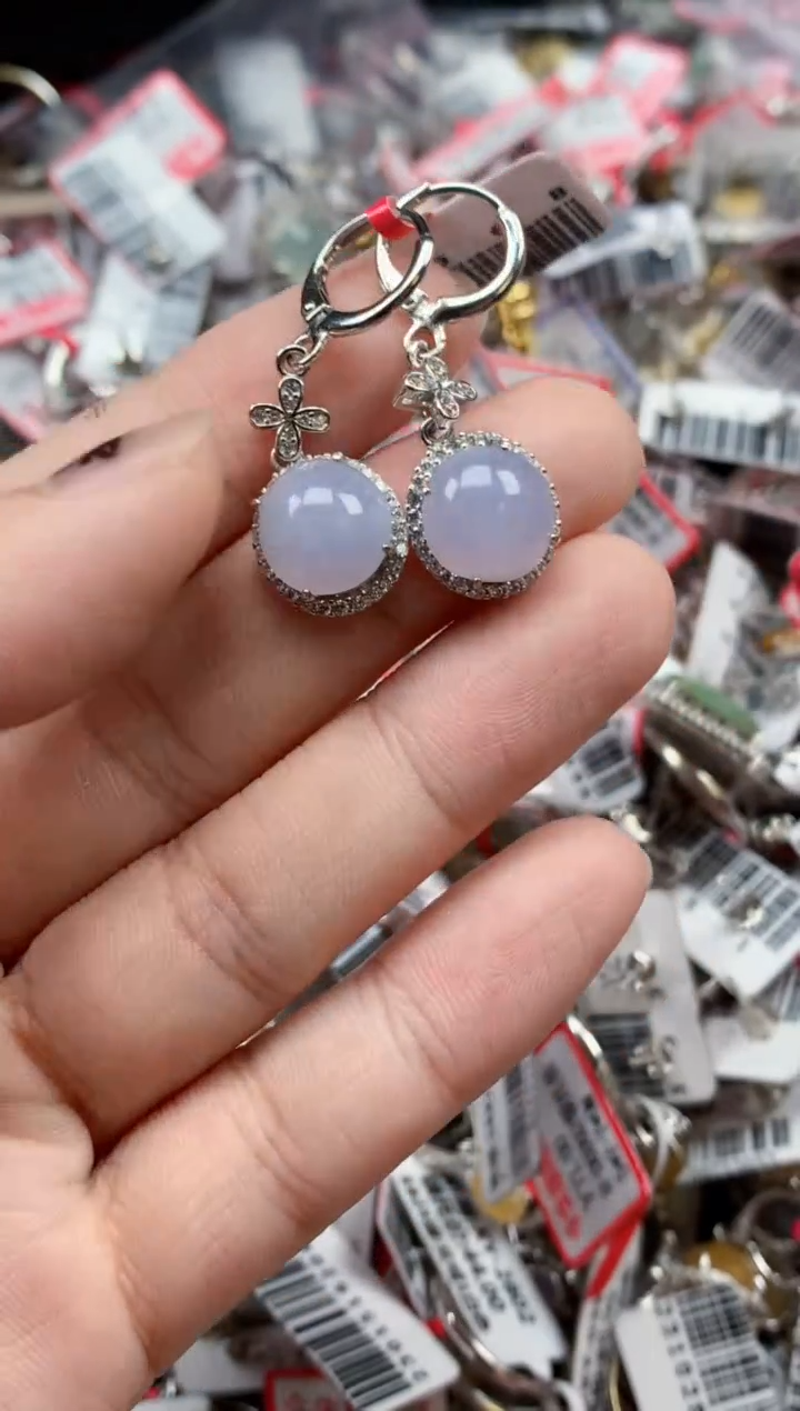 银S925镶嵌戒指翡翠天然A货缅甸翡翠