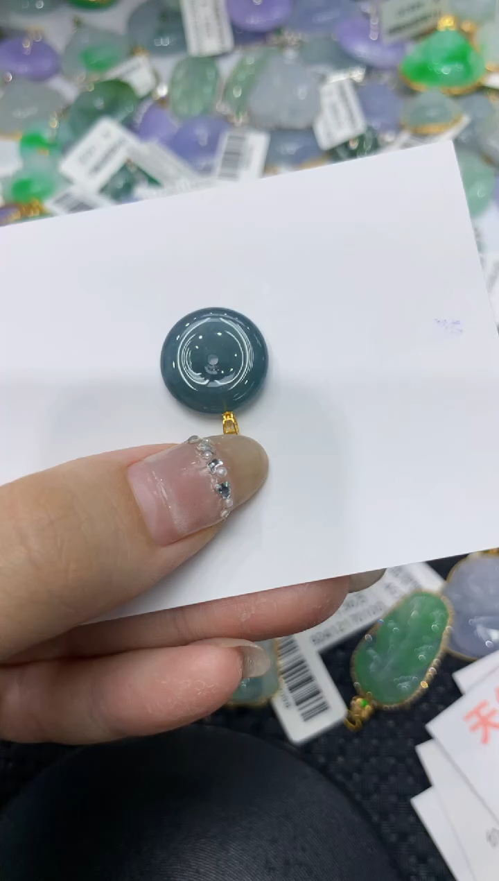 【闪购商品】翡翠颈饰18K金镶嵌2222222222