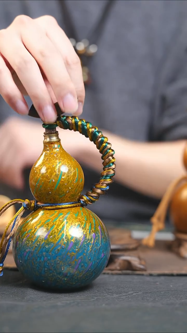 【闪购商品】RG123漆艺酒葫芦不包手串及旋转底座