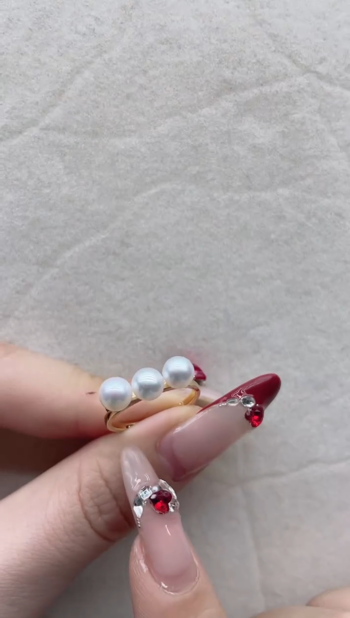 【闪购商品】淡水珍珠戒指银S925镶嵌A27