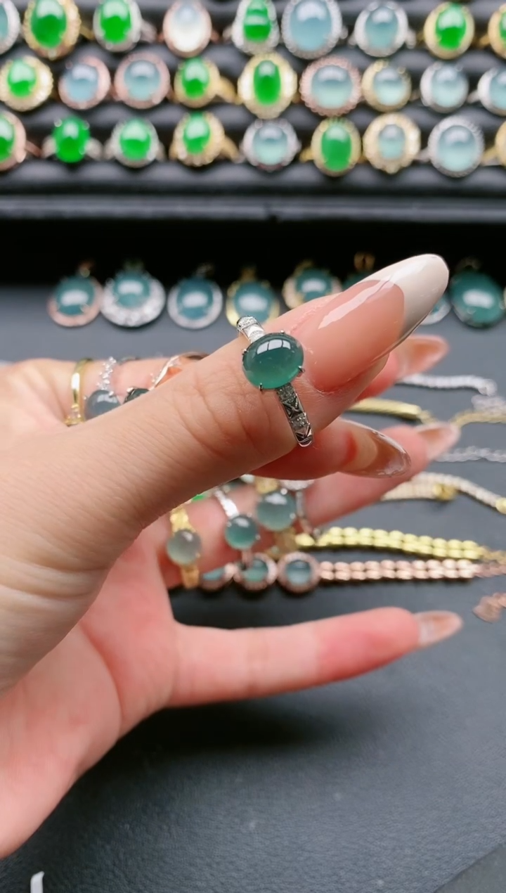 【闪购商品】翡翠戒指银S925镶嵌111111