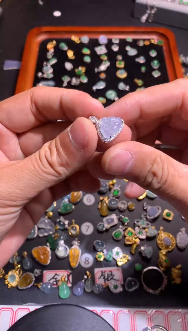 【闪购商品】翡翠吊坠(不含链)银S925镶嵌1