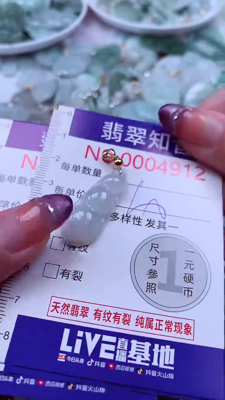 翡翠未镶嵌吊坠(不含链)4912