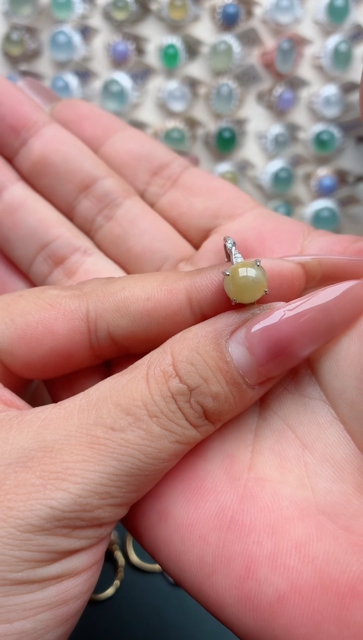 银S925镶嵌戒指翡翠.