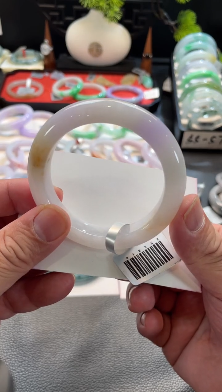 未镶嵌手镯翡翠154号链接 55正圈 有纹裂