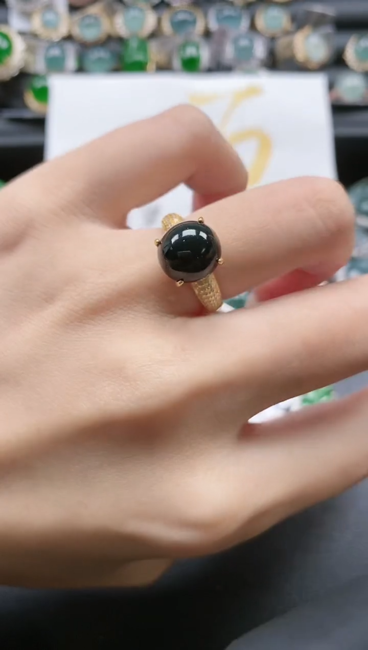 【闪购商品】翡翠戒指银S925镶嵌51511