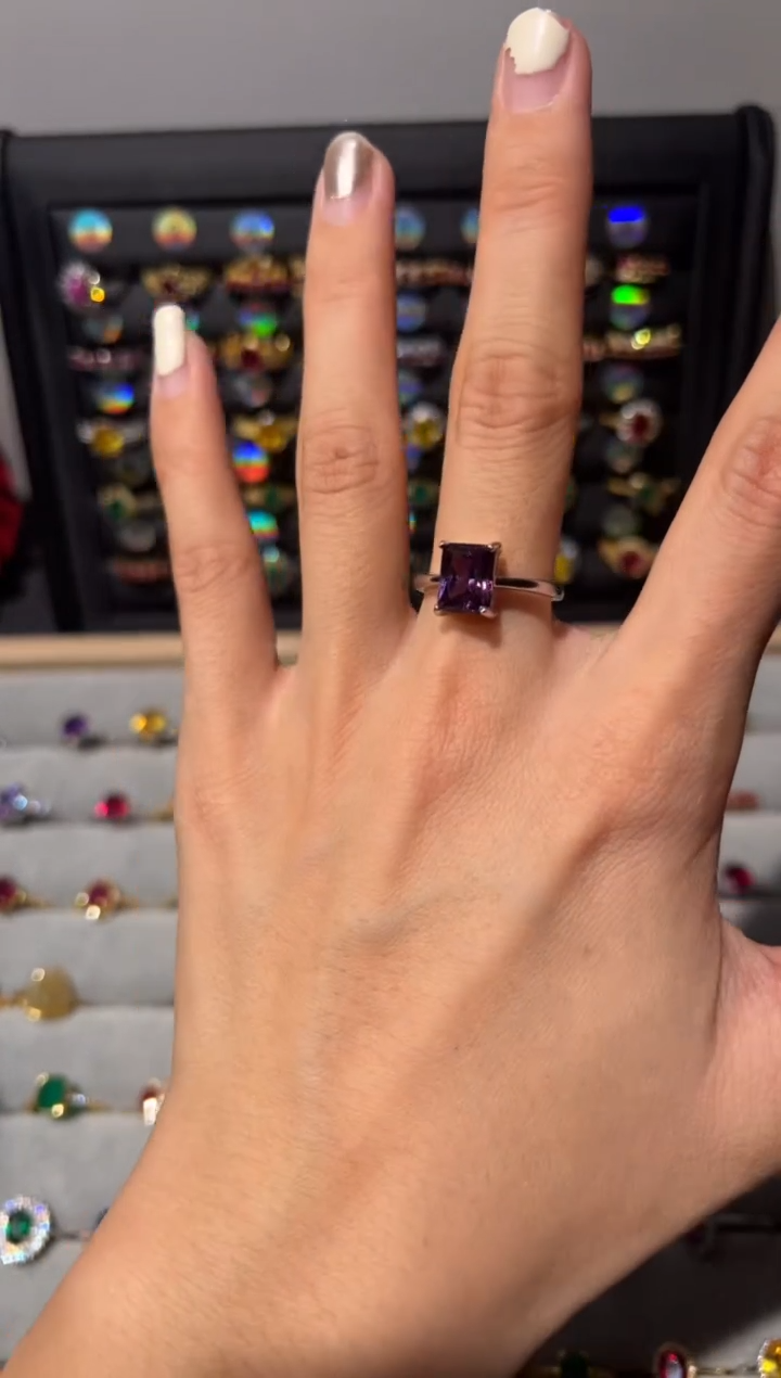 【闪购商品】紫晶戒指银S925镶嵌00000