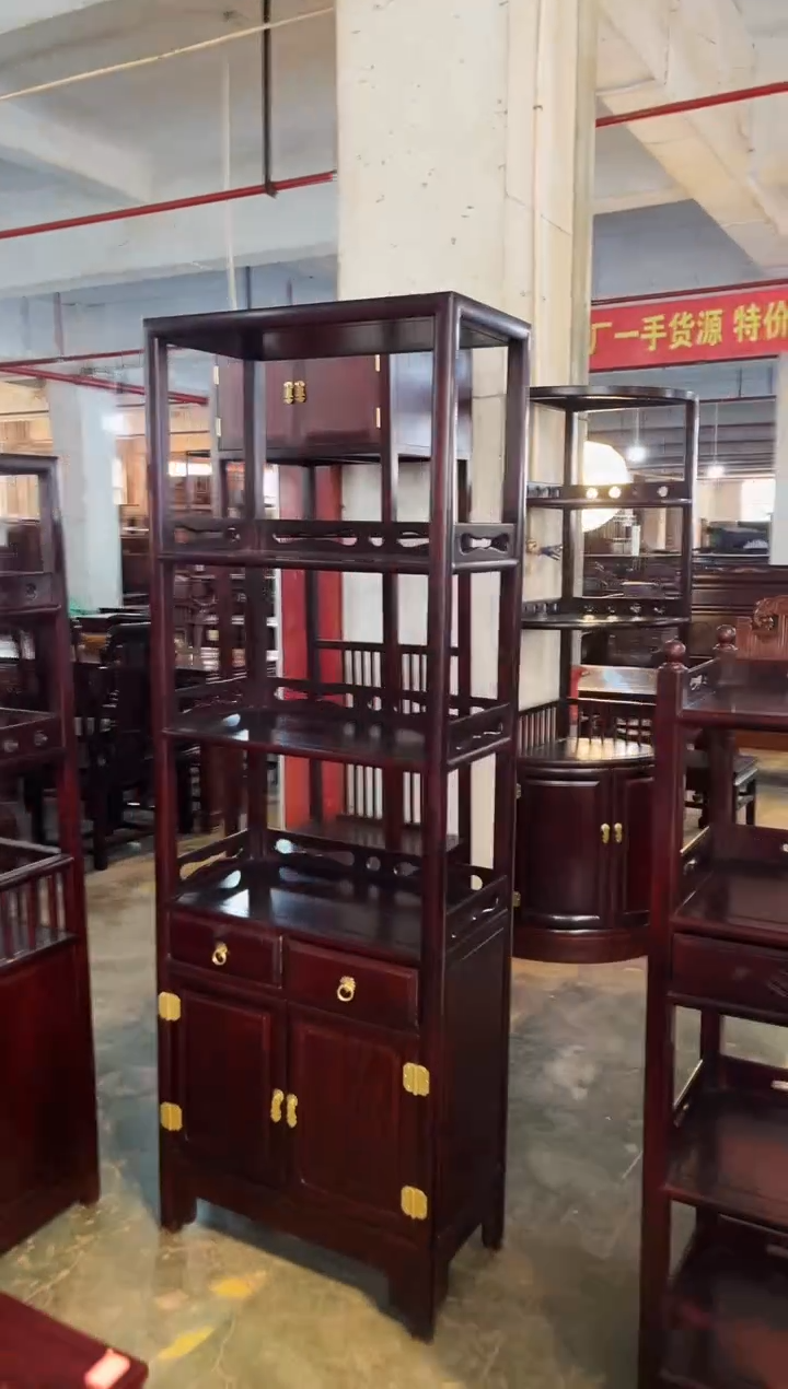 黑酸枝木类成套家具架大书柜