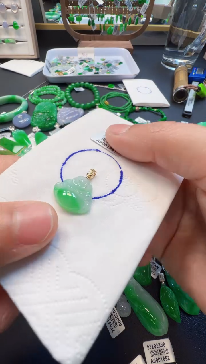 【闪购商品】定制翡翠18K金镶嵌980元