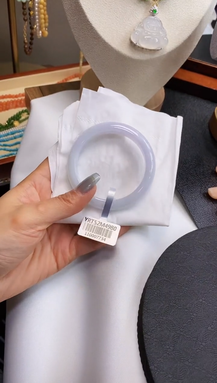 【闪购商品】翡翠手镯未镶嵌159圈口54-55/11.8*8.0