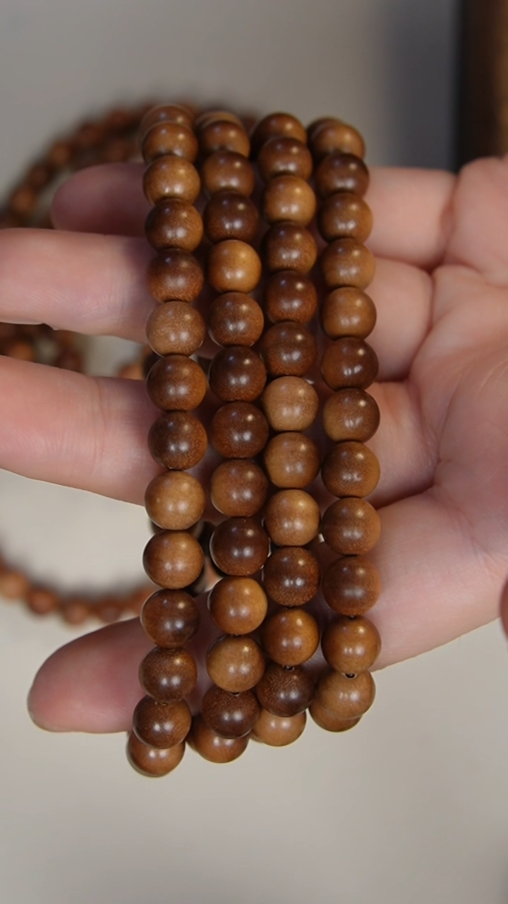 【闪购商品】檀香木手串/手链老山檀香0.8多圈108颗药香