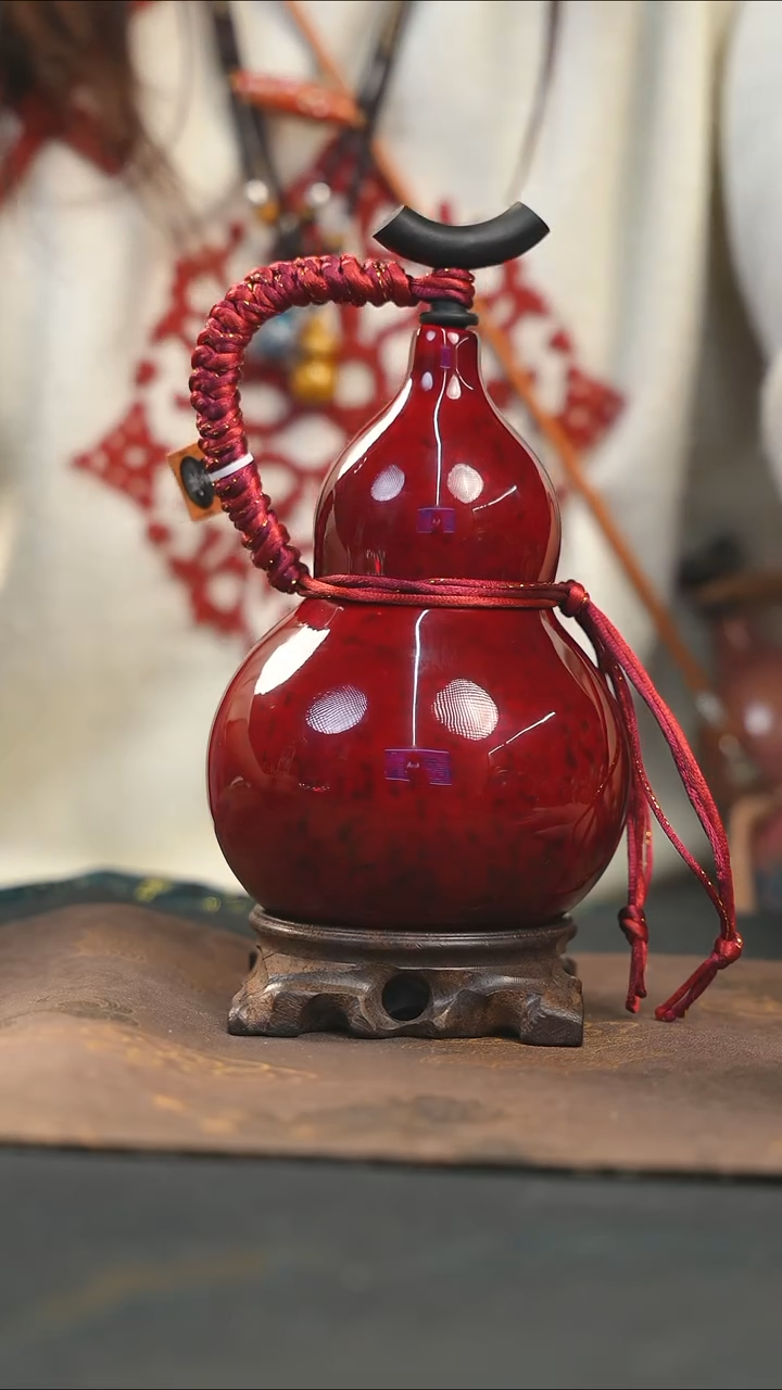 【闪购商品】RB154漆艺酒葫芦不包手串及旋转底座