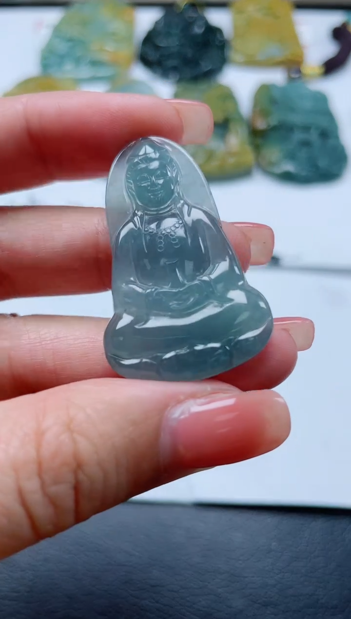 翡翠未镶嵌颈饰多样性发货一件发货-小观音