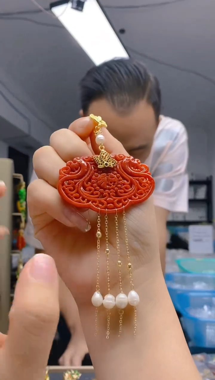 【闪购商品】翡翠耳饰合金112翡翠压襟