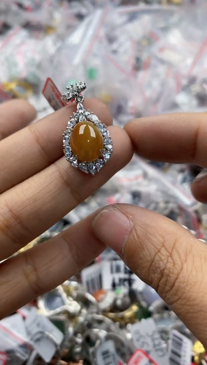 银S925镶嵌戒指翡翠1 3                   7