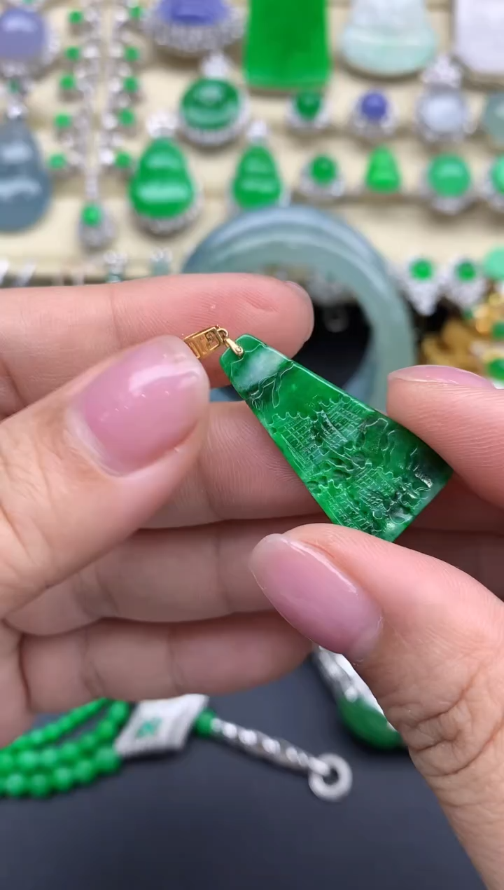 【闪购商品】翡翠颈饰18K金镶嵌72-中国好珍宝