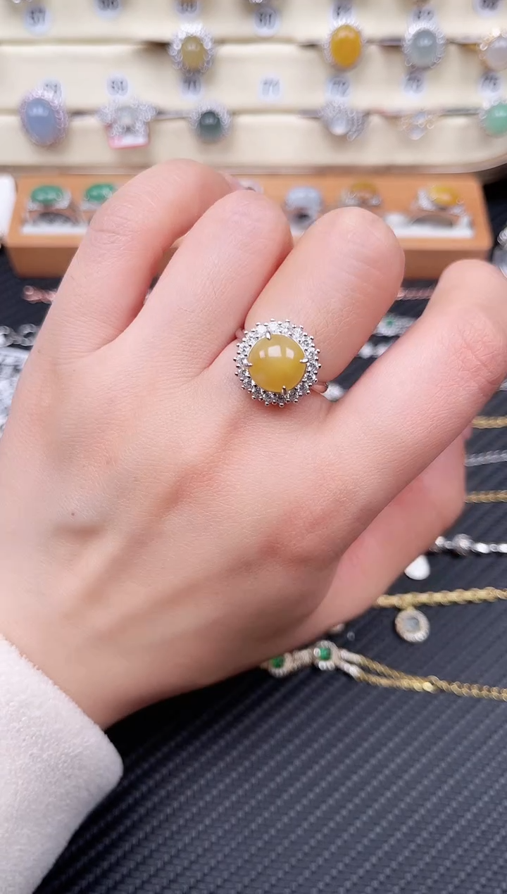 【闪购商品】翡翠戒指银S925镶嵌戒指