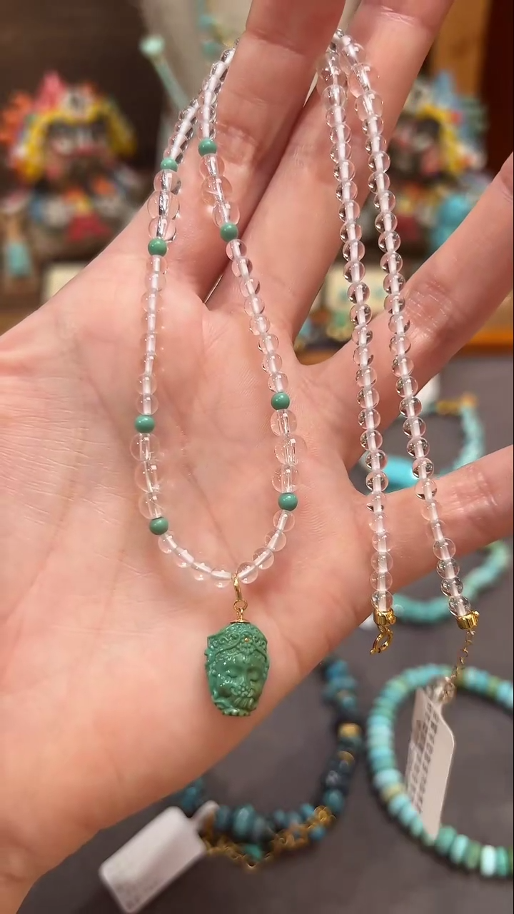 18K金镶嵌颈饰水晶白水晶项链