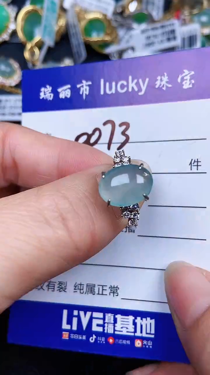 颈饰银S925镶嵌翡翠0073